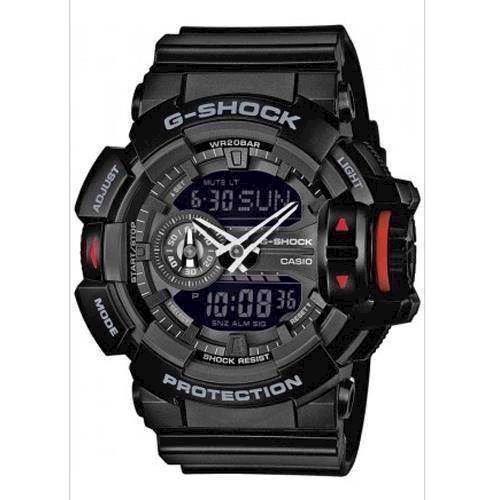 Image of sort resin med stål G-Shock quartz multifunktion (5398) Herre ur fra Casio